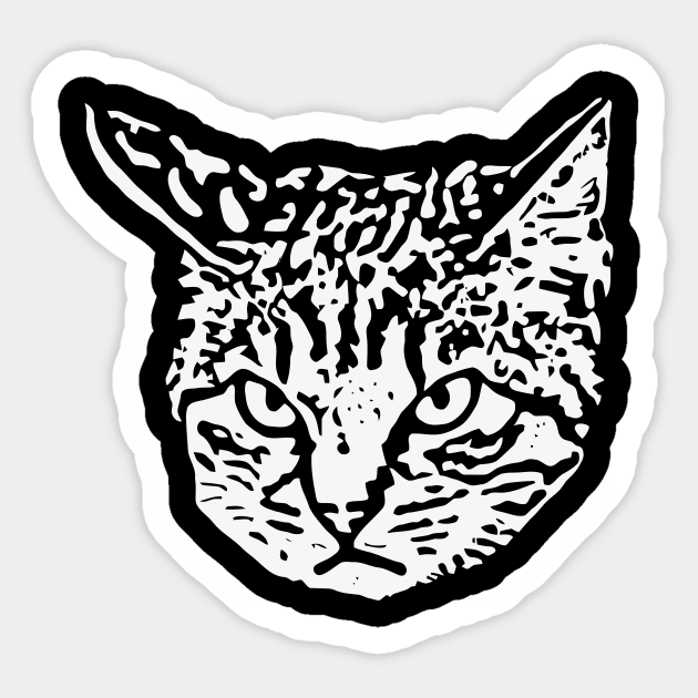 Angry Cat Sticker by childofthecorn